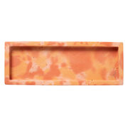 Concrete rectangular marble tray